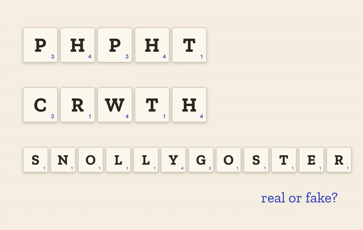 Real or Fake? A 40-Word Quiz on the Strangest Playable Spellings